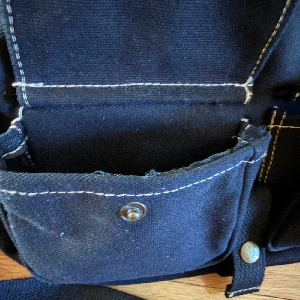 AHMIK Messenger Bag Black Canvas Crossbody Bag Like New